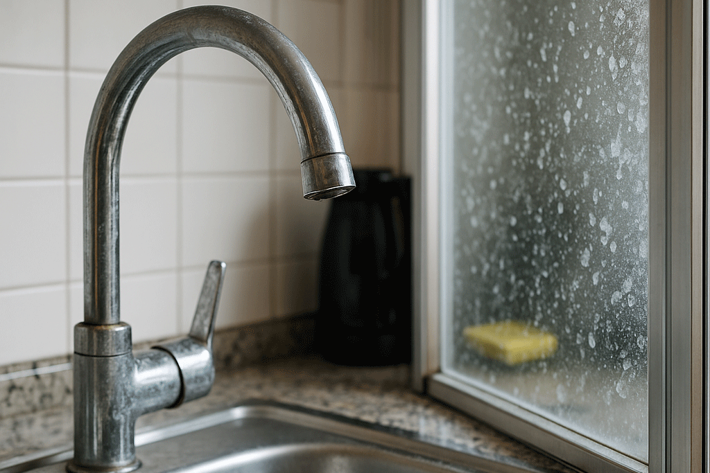 Zonas de España con más cal en el agua -  grifo con cal